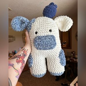 Big Crochet Blueberry Cow